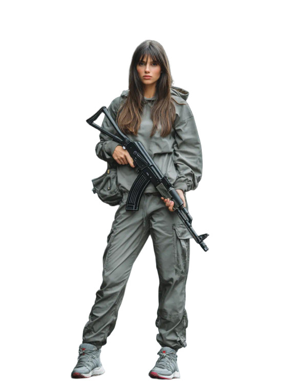 Armed Woman Portrait Vinyl Car Decal Sticker – Waterproof & UV-Resistant  Armed Woman Portrait Vinyl Car Decal Sticker – Waterproof & UV-Resistant