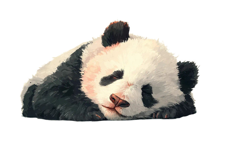 Sleeping Panda Vinyl Car Decal Sticker – Waterproof & UV-Resistant 