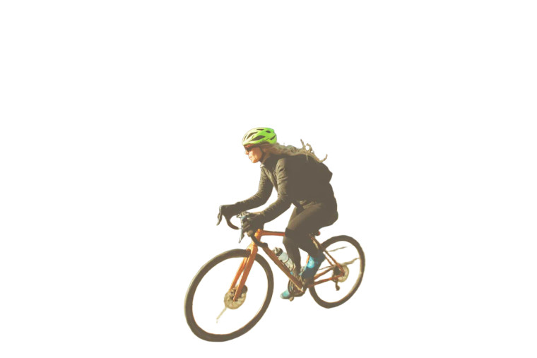 Gravel Bike Rider Vinyl Car Decal Sticker – Waterproof & UV-Resistant 