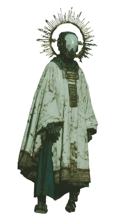 Cyborg Monk Meditation V4 Vinyl Car Decal Sticker – Waterproof & UV-Resistant 