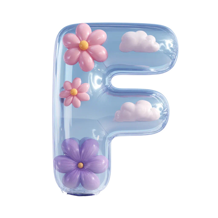 Inflatable Letter F Vinyl Car Decal Sticker – Waterproof & UV-Resistant 