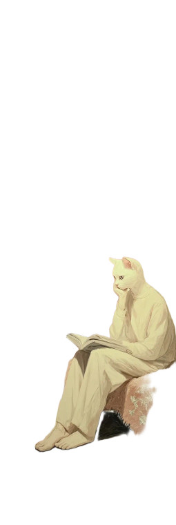 Cat Reading Book V2 Vinyl Car Decal Sticker – Waterproof & UV-Resistant 