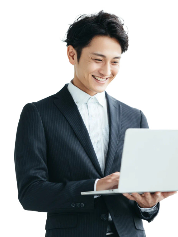 Cheerful Businessman Vinyl Car Decal Sticker – Waterproof & UV-Resistant 