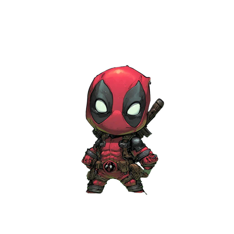 Chibi Deadpool Goo Vinyl Car Decal Sticker – Waterproof & UV-Resistant 