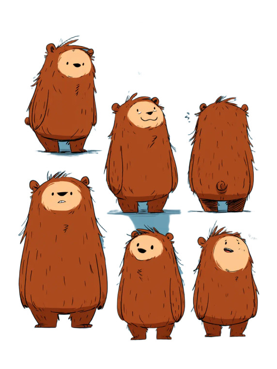 Friendly Young Bear Vinyl Car Decal Sticker – Waterproof & UV-Resistant 