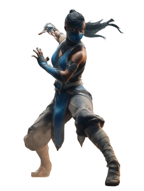 Kitana Combat Pose V2 Vinyl Car Decal Sticker – Waterproof & UV-Resistant 