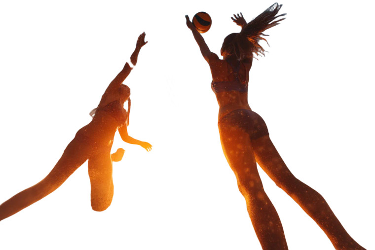 Beach Volleyball Sunset Vinyl Car Decal Sticker – Waterproof & UV-Resistant 