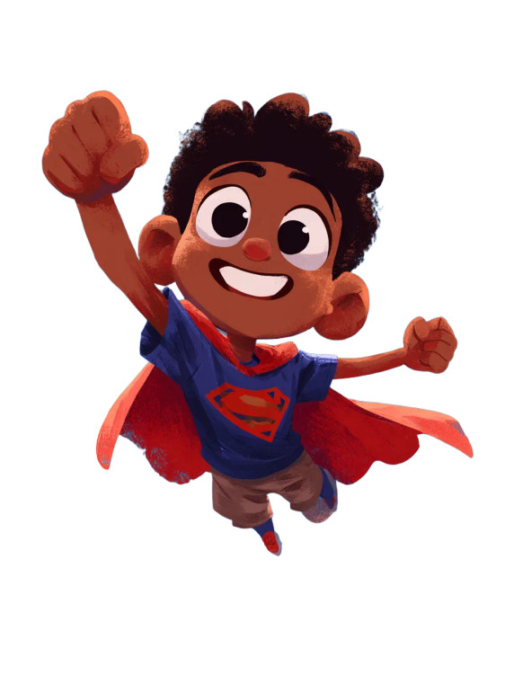 Superhero Boy Flying Vinyl Car Decal Sticker – Waterproof & UV-Resistant 