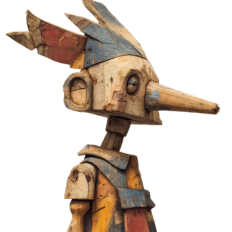 Rustic Wooden Puppet Vinyl Car Decal Sticker – Waterproof & UV-Resistant 