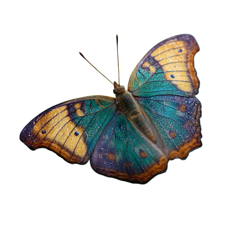 Colorful Butterfly V4 Vinyl Car Decal Sticker – Waterproof & UV-Resistant 