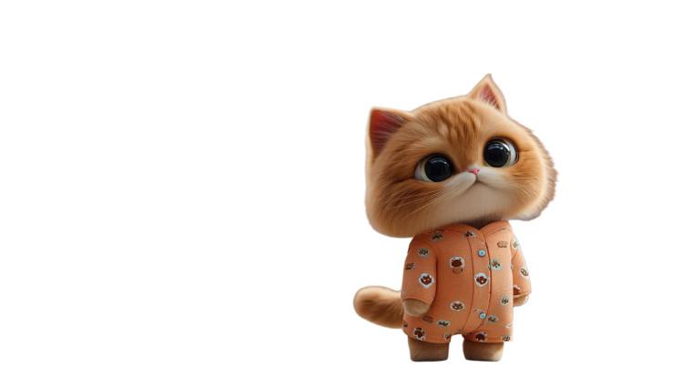 Ginger Cat In Pjs Vinyl Car Decal Sticker – Waterproof & UV-Resistant 