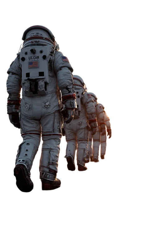 Astronauts On Launchpad Vinyl Car Decal Sticker – Waterproof & UV-Resistant 