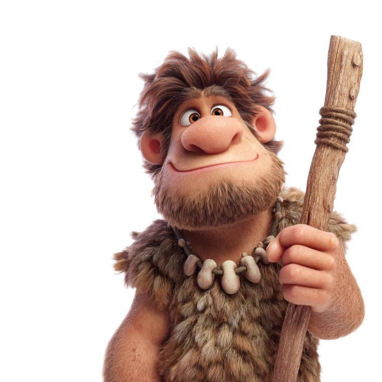 Friendly Cartoon Caveman Vinyl Car Decal Sticker – Waterproof & UV-Resistant 