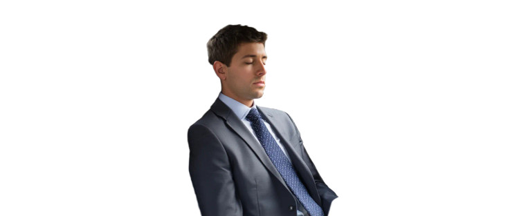 Sleeping Businessman Vinyl Car Decal Sticker – Waterproof & UV-Resistant 
