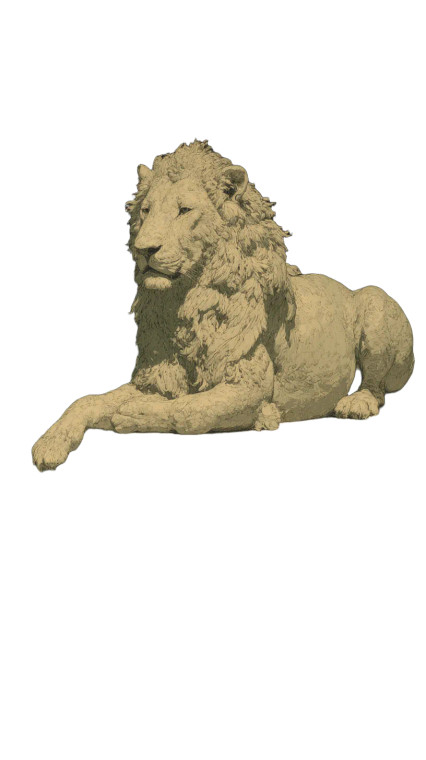 Golden Feather Lion Vinyl Car Decal Sticker – Waterproof & UV-Resistant 