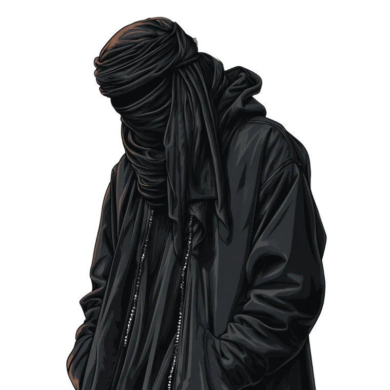 Arab Beduine Cartoon Vinyl Car Decal Sticker – Waterproof & UV-Resistant 