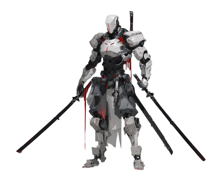 Cyberpunk Armored Knight Vinyl Car Decal Sticker – Waterproof & UV-Resistant 