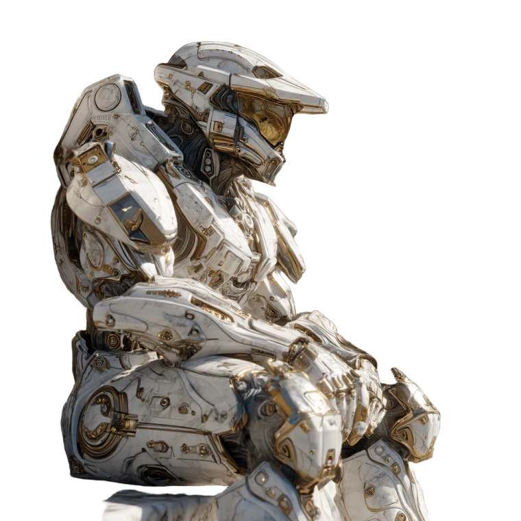 Marble Master Chief Vinyl Car Decal Sticker – Waterproof & UV-Resistant 