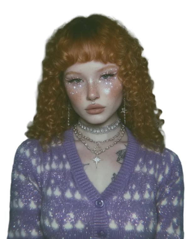 Orange-Haired Influencer Vinyl Car Decal Sticker – Waterproof & UV-Resistant 