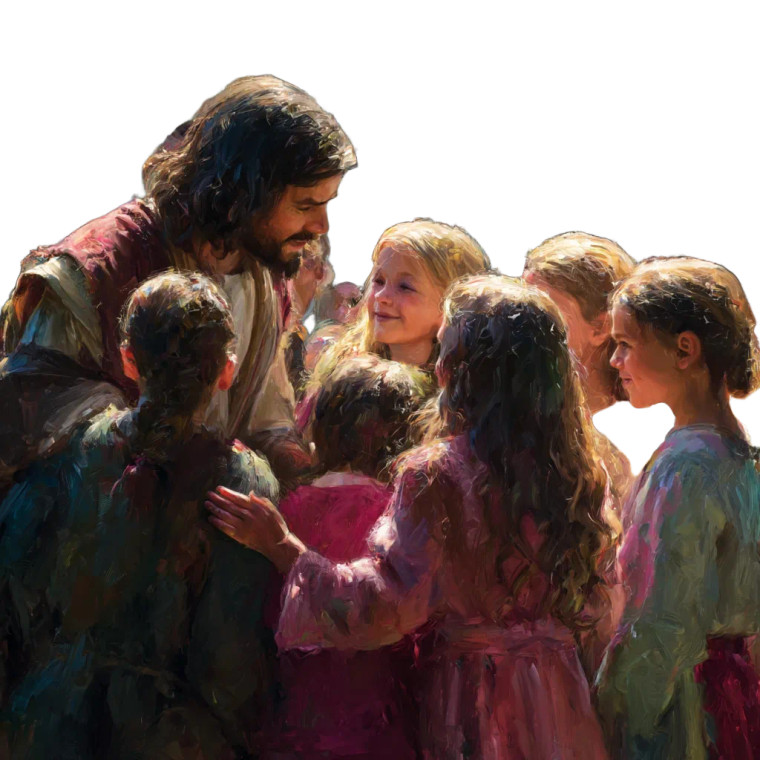 Jesus Welcoming Children Vinyl Car Decal Sticker – Waterproof & UV-Resistant 
