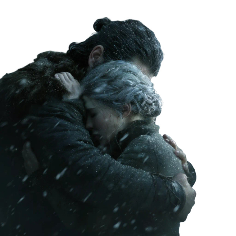 Hugging Figures Vinyl Car Decal Sticker – Waterproof & UV-Resistant 