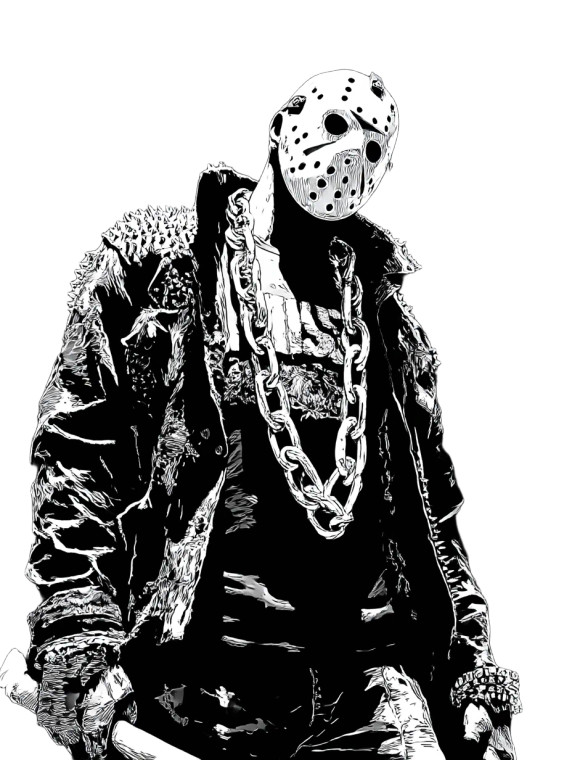 Punk Jason Voorhees Vinyl Car Decal Sticker – Waterproof & UV-Resistant 