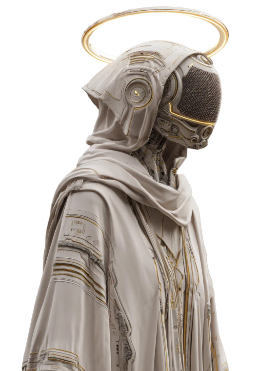 Cyborg Monk Meditation V3 Vinyl Car Decal Sticker – Waterproof & UV-Resistant 