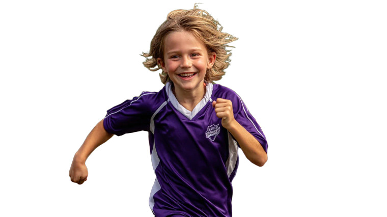 Happy Soccer Child Vinyl Car Decal Sticker – Waterproof & UV-Resistant 