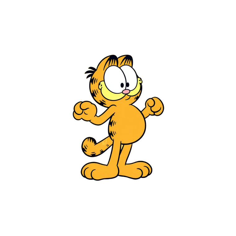 Cartoon Garfield Pose Vinyl Car Decal Sticker – Waterproof & UV-Resistant 