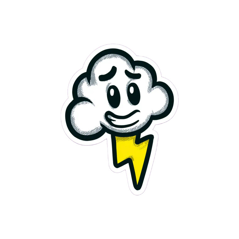 Sarcastic Sky Mascot Vinyl Car Decal Sticker – Waterproof & UV-Resistant 