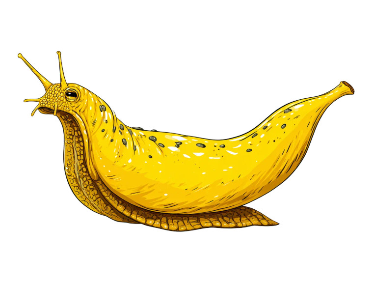 Banana Slug Vinyl Car Decal Sticker – Waterproof & UV-Resistant 
