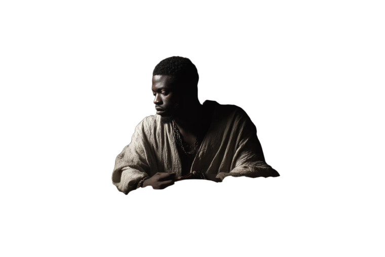 African Man Dining Vinyl Car Decal Sticker – Waterproof & UV-Resistant 