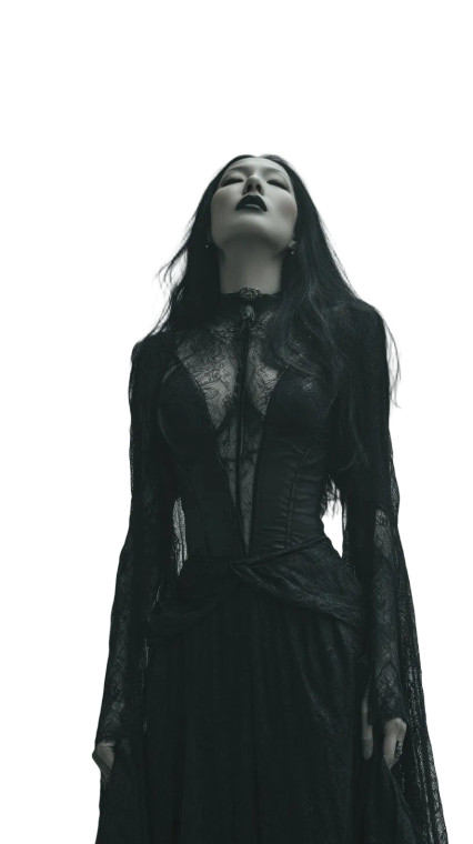 Gothic Woman Portrait V10 Vinyl Car Decal Sticker – Waterproof & UV-Resistant 