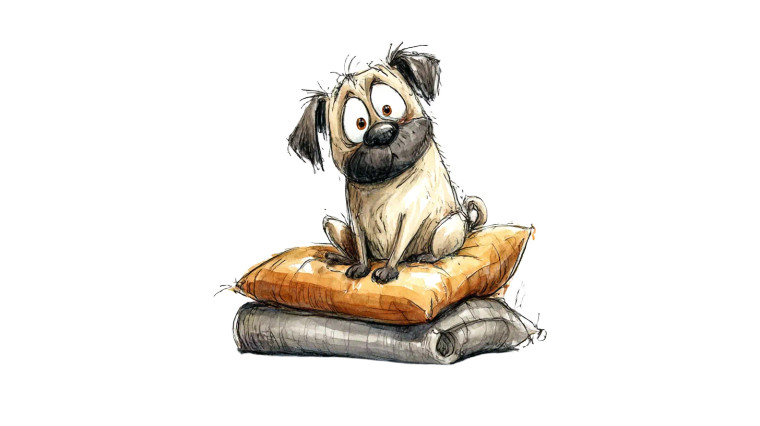 Quizzical Pug Vinyl Car Decal Sticker – Waterproof & UV-Resistant 