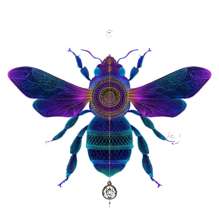 Sacred Geometry Bee Vinyl Car Decal Sticker – Waterproof & UV-Resistant 