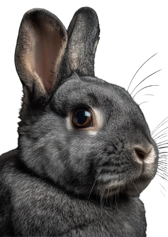 Dwarf Rabbit Portrait Vinyl Car Decal Sticker – Waterproof & UV-Resistant 