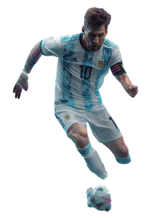 Messi Dribbling Vinyl Car Decal Sticker – Waterproof & UV-Resistant 