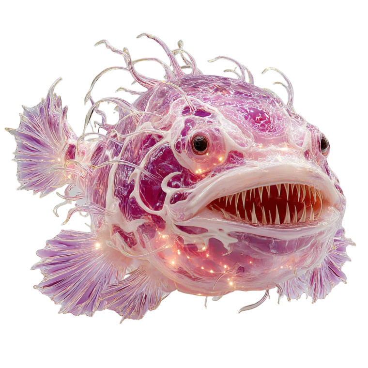 Blobfish Chaos Vinyl Car Decal Sticker – Waterproof & UV-Resistant 