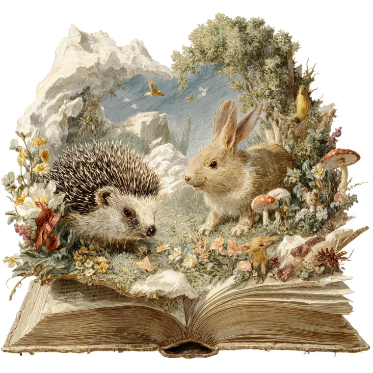 Hedgehog And Hare V2 Vinyl Car Decal Sticker – Waterproof & UV-Resistant 