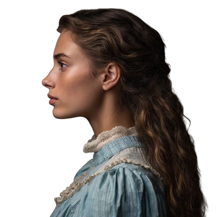 19Th Century Lady Vinyl Car Decal Sticker – Waterproof & UV-Resistant 