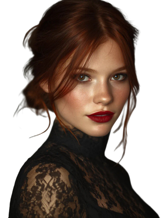 Red Haired Beauty Vinyl Car Decal Sticker – Waterproof & UV-Resistant 