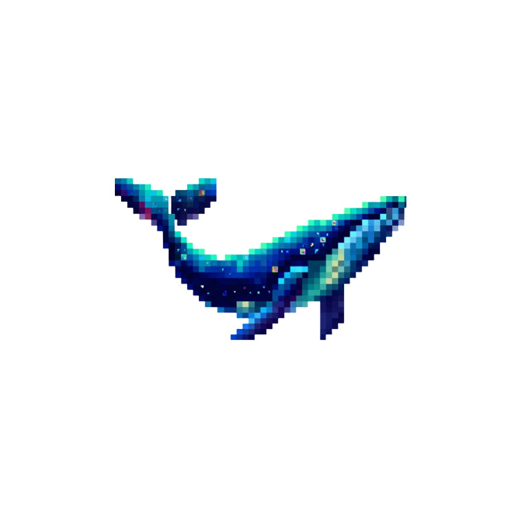 Blue Whale Logo Vinyl Car Decal Sticker – Waterproof & UV-Resistant 