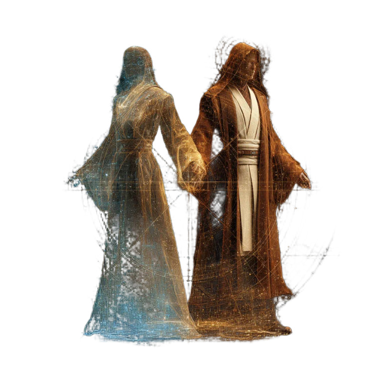 Jedi Vitruvian Glyph Vinyl Car Decal Sticker – Waterproof & UV-Resistant 