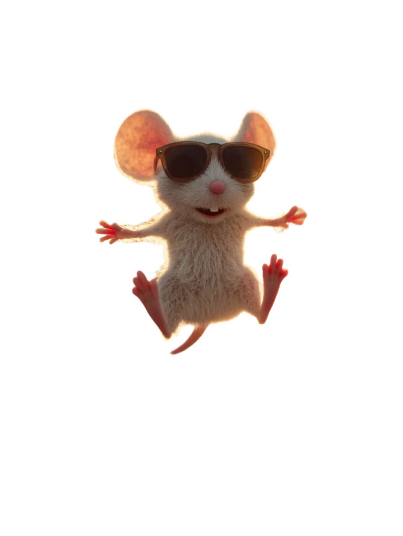 Whimsical Mouse Adventure Vinyl Car Decal Sticker – Waterproof & UV-Resistant 