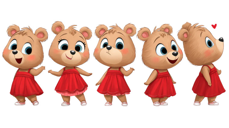 Baby Bear Girl Vinyl Car Decal Sticker – Waterproof & UV-Resistant 