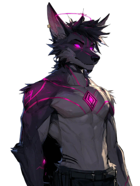 Anthro Wolf Male Vinyl Car Decal Sticker – Waterproof & UV-Resistant 