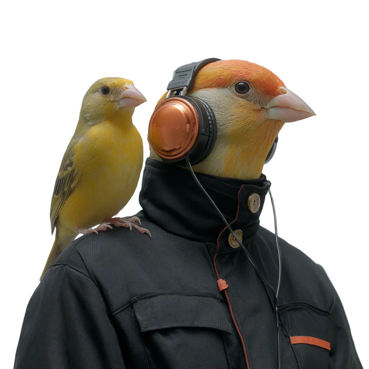 Headset Rodent Bird Vinyl Car Decal Sticker – Waterproof & UV-Resistant 