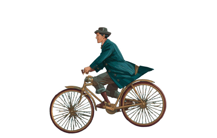 Victorian Airship Rider Vinyl Car Decal Sticker – Waterproof & UV-Resistant 