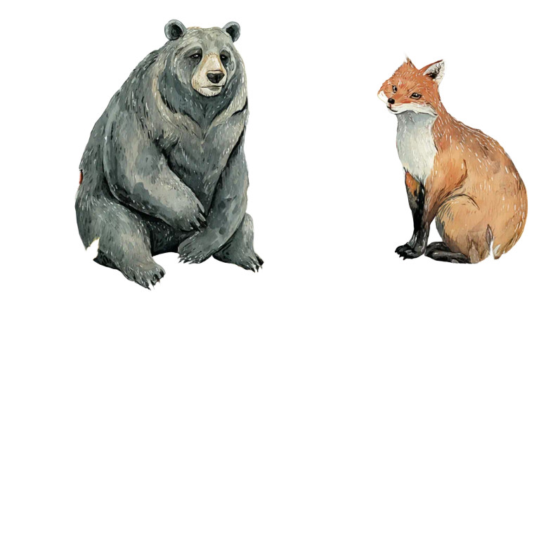 Whimsical Forest Creatures V2 Vinyl Car Decal Sticker – Waterproof & UV-Resistant 