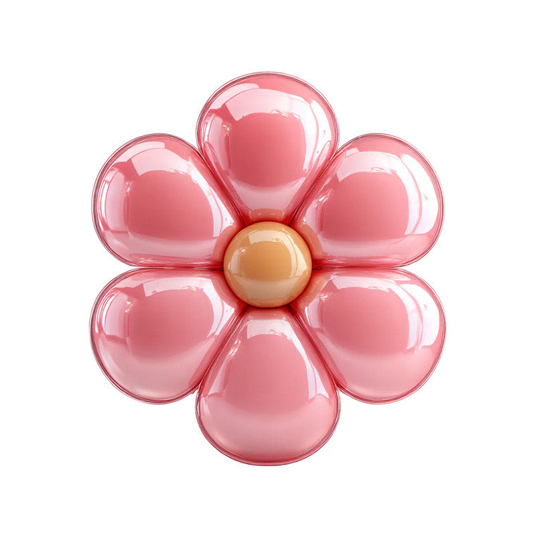 Pink Flower Balloon Vinyl Car Decal Sticker – Waterproof & UV-Resistant 